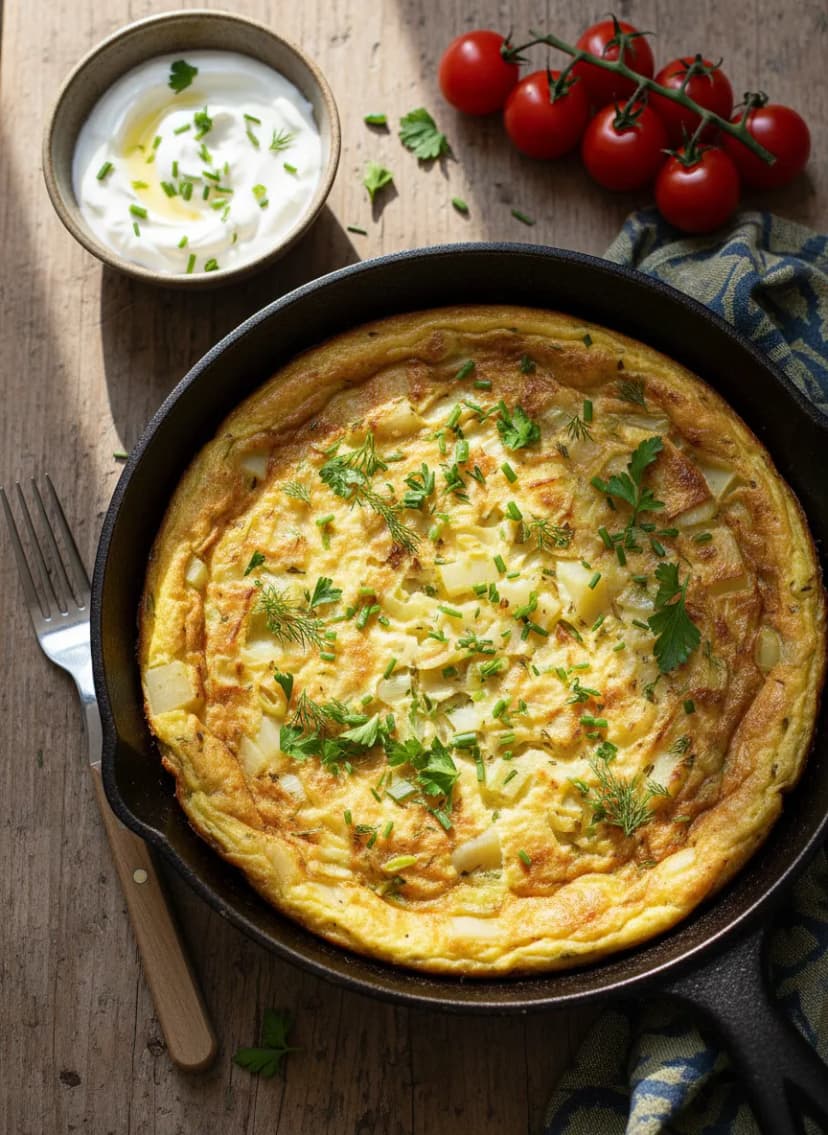Leek and Potato Herb Frittata