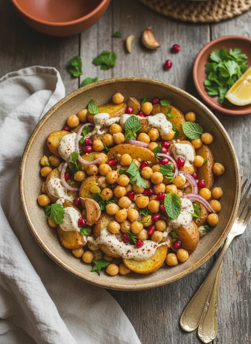 Middle Eastern Chickpea and Potato Salad