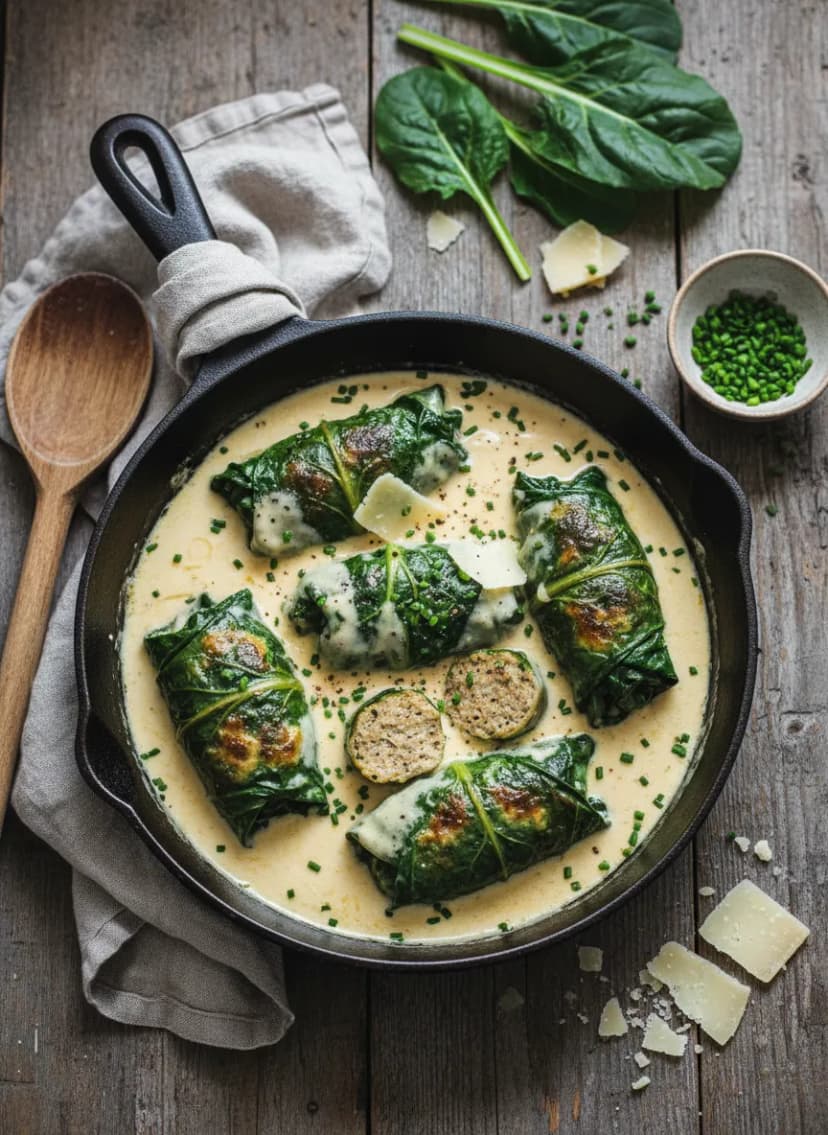 Swiss Chard and Gruyère Capuns