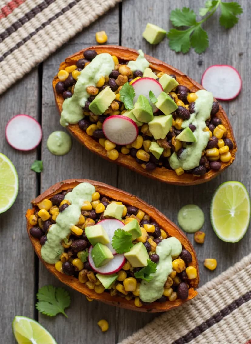 Mexican-Style Stuffed Sweet Potatoes