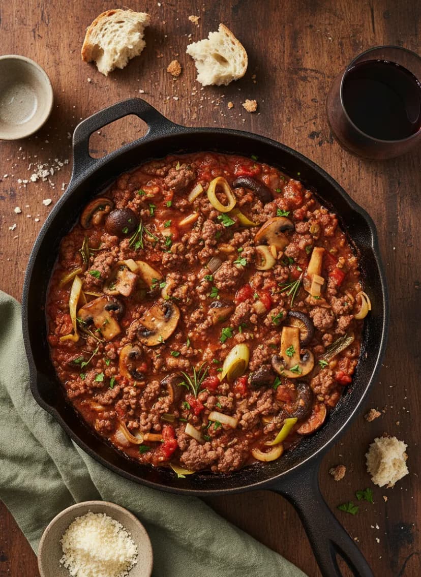 Savory Beef and Mushroom Skillet