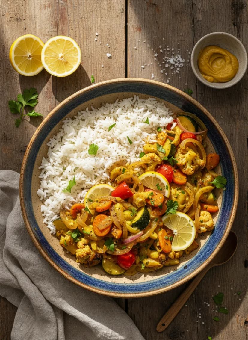 Senegalese Vegetable Yassa Bowl