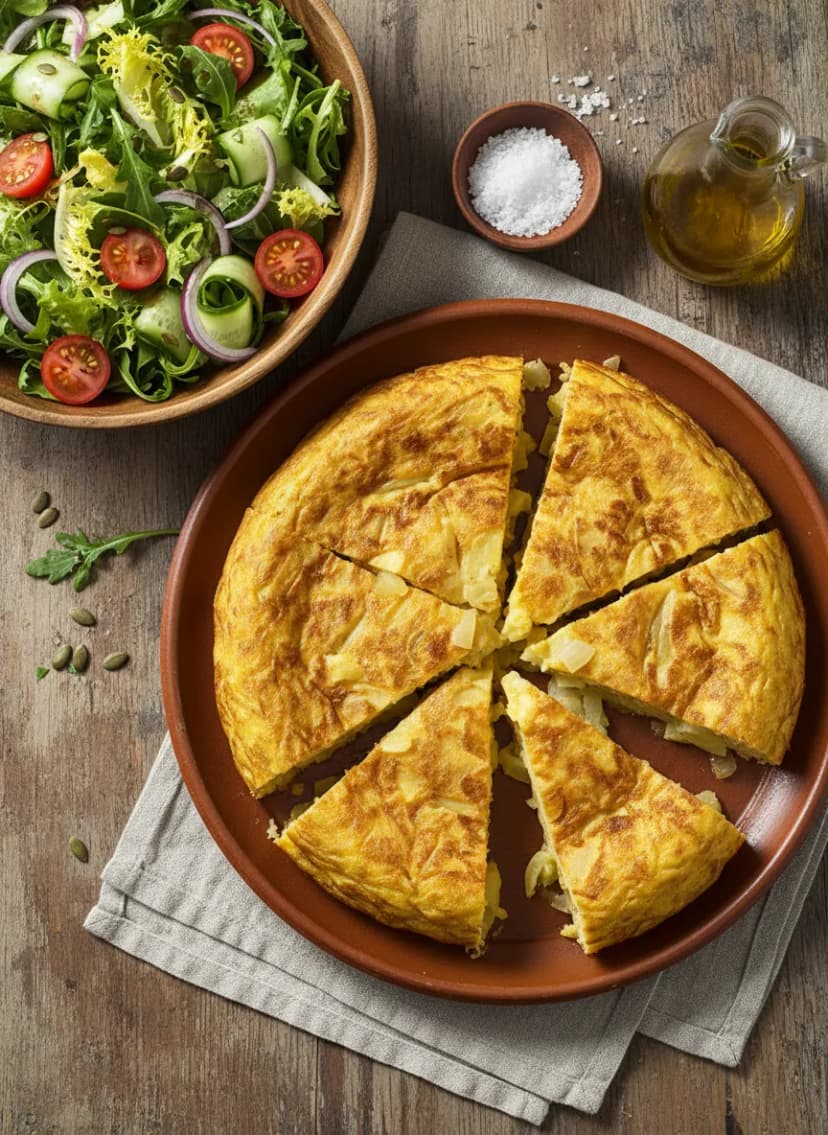 Spanish Tortilla with Mixed Salad