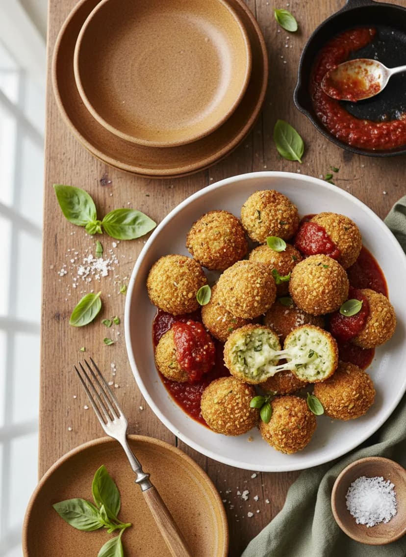 Golden Zucchini Arancini