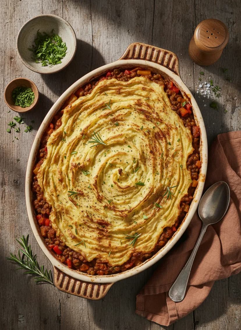 Vegetarian Lentil and Paprika Shepherd's Pie
