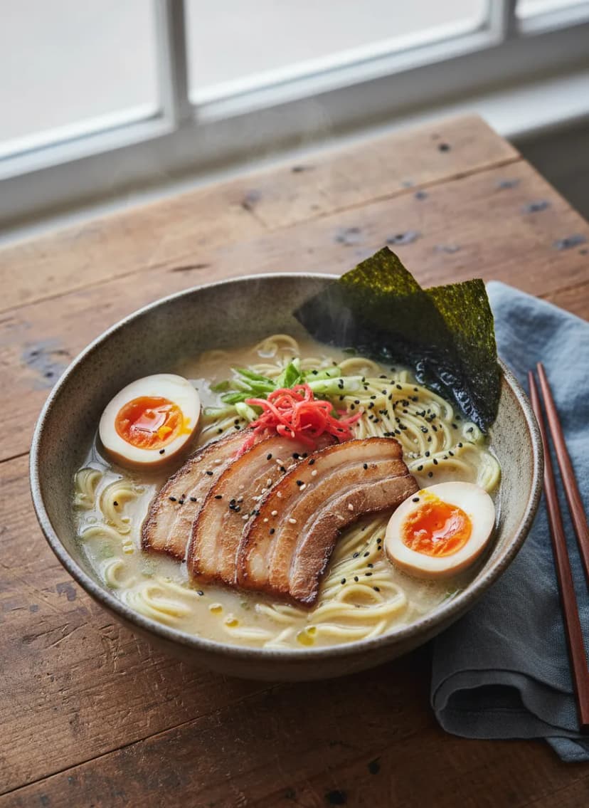 Creamy Pork Bone Ramen with Chashu Belly