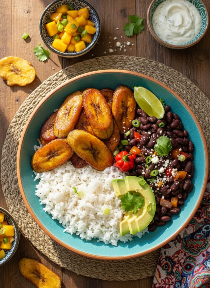 Caribbean Plantain and Black Bean Bowl