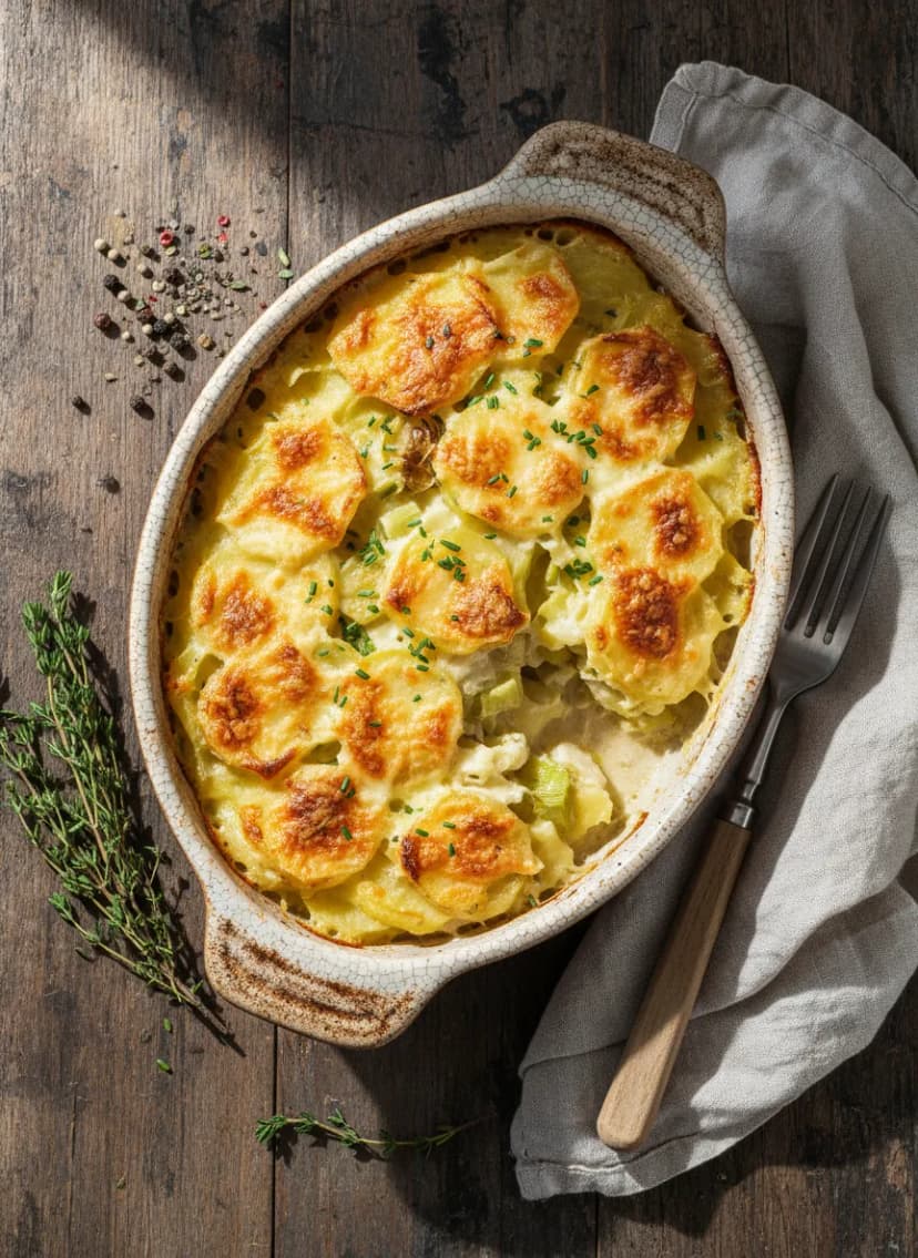 Leek and Potato Gratin