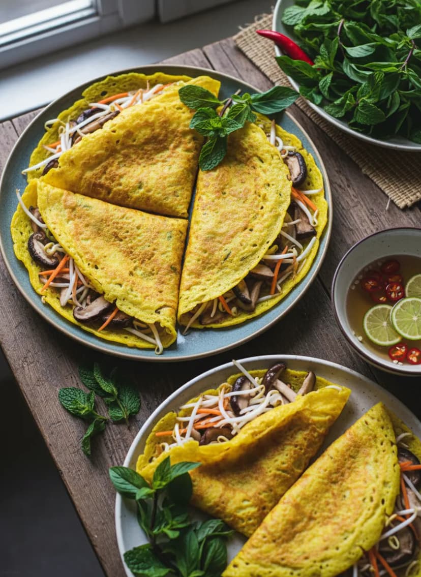 Vietnamese Vegetable Crepes