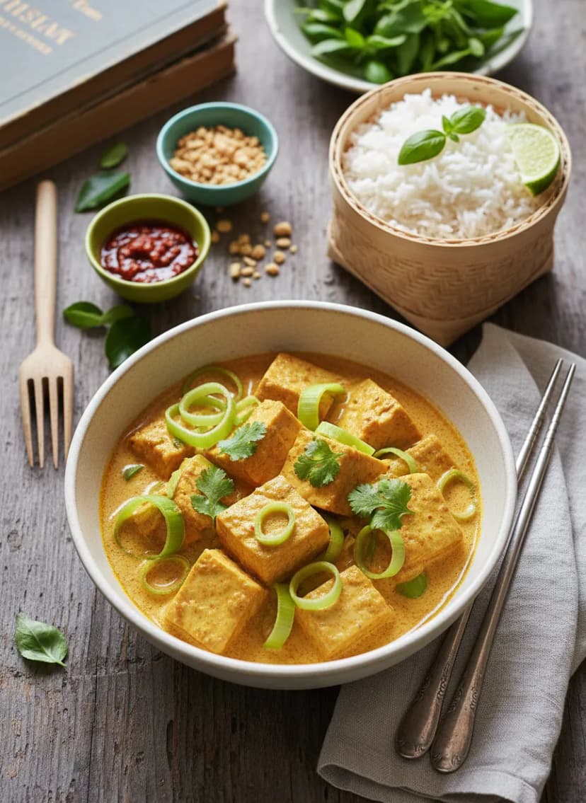 Creamy Tofu and Leek Coconut Curry
