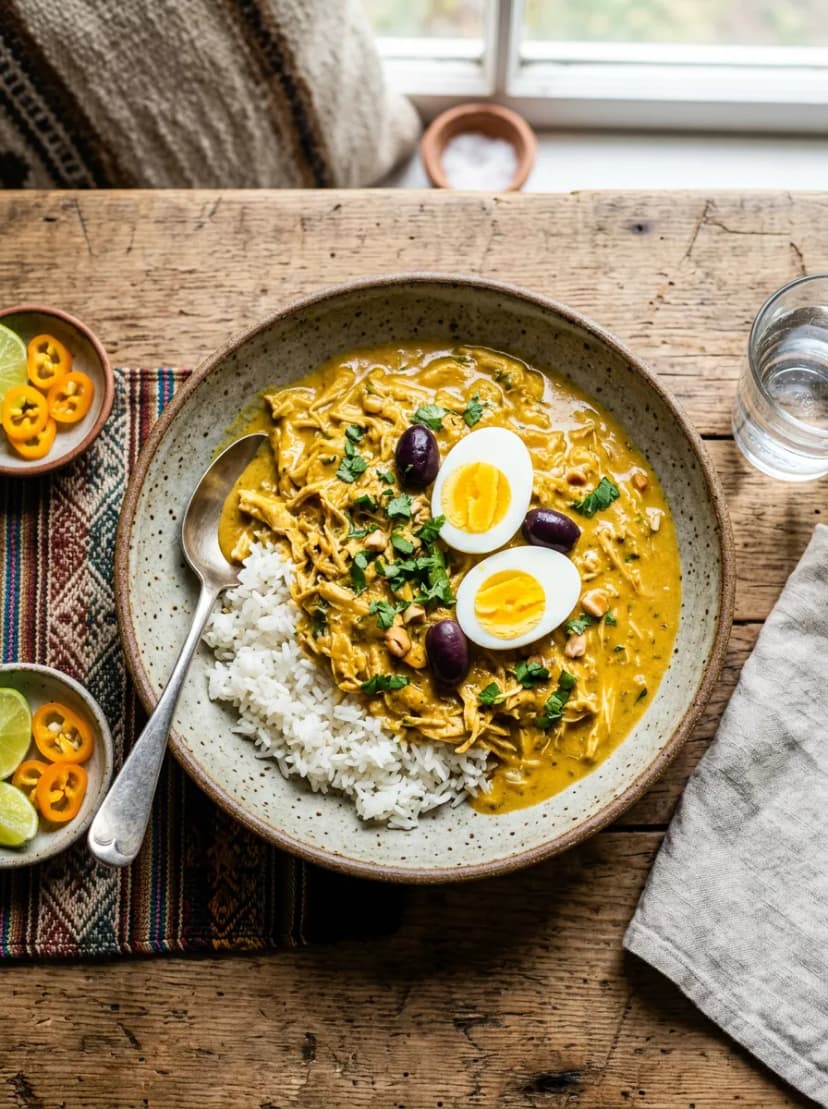Peruvian Aji de Gallina (Creamy Chicken Stew)