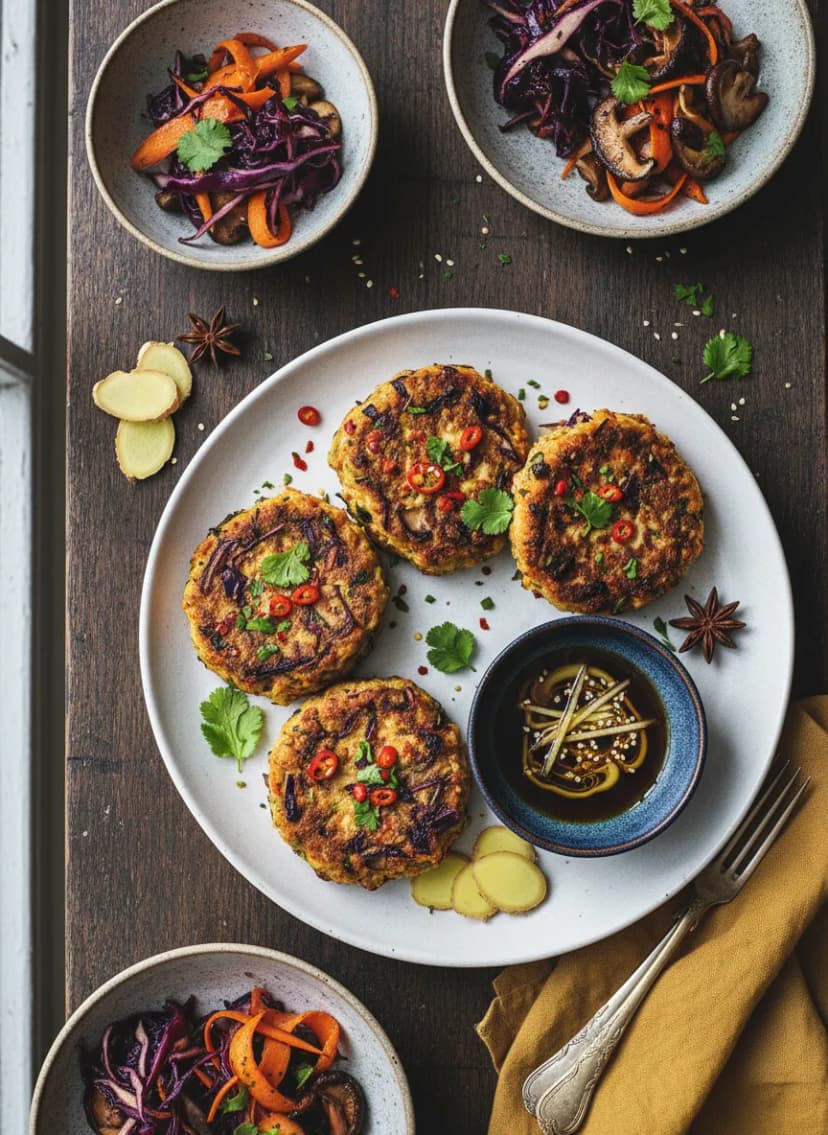 Spiced Tofu and Vegetable Patties