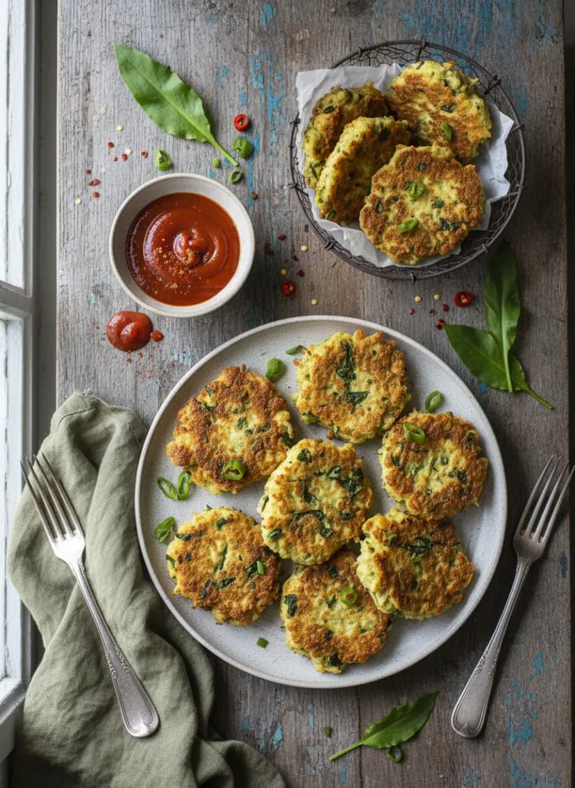 Crispy Bärlauch Egg Fritters