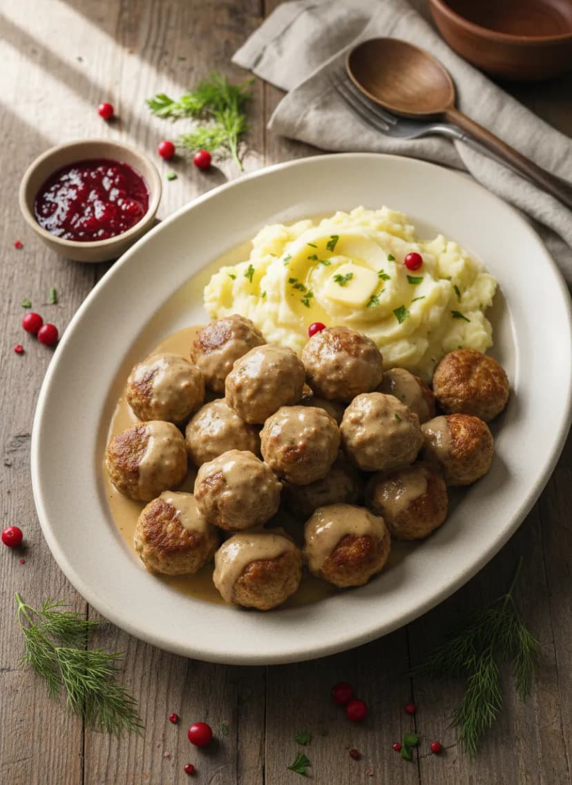 Swedish Meatballs with Lingonberry Jam