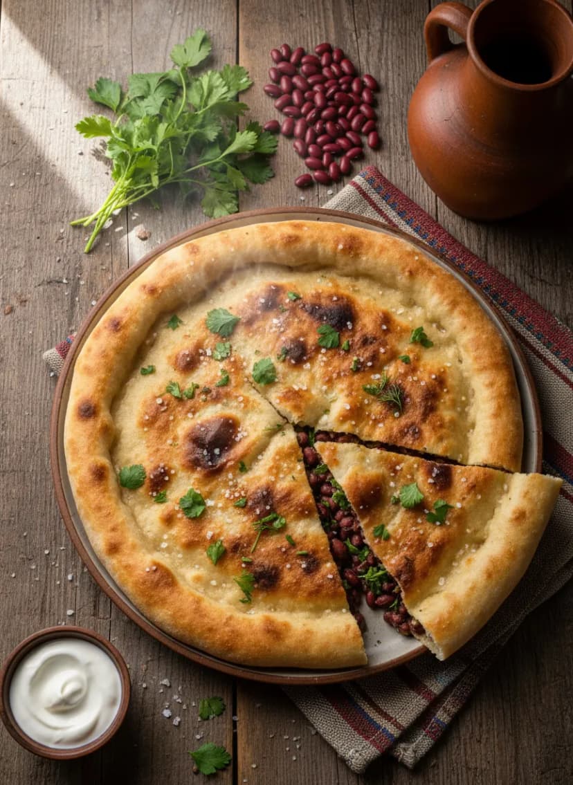 Georgian Lobiani Flatbread