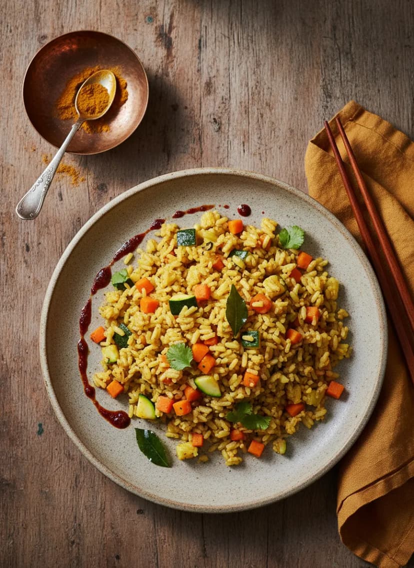 Curried Vegetable Fried Rice