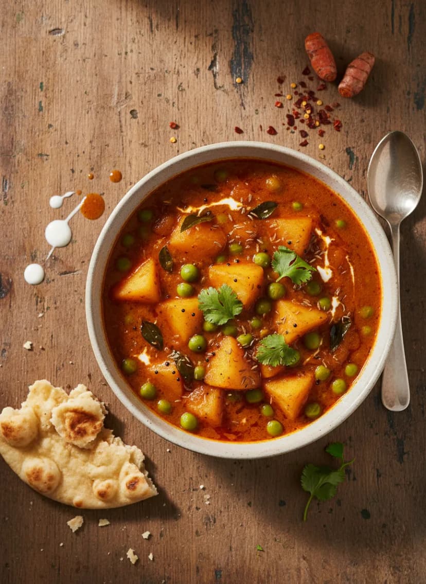 Indian Potato and Pea Curry (Aloo Matar)