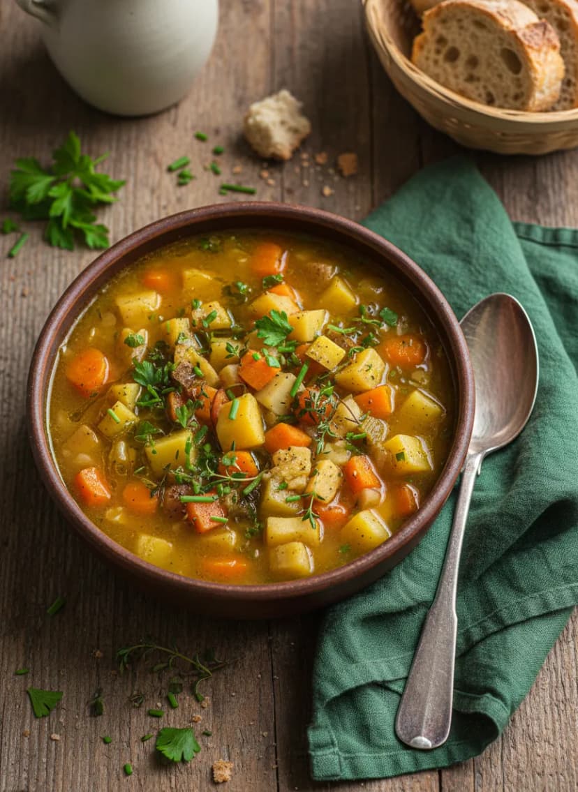 Swiss Churer Fleischsuppe (Vegetarian Style)