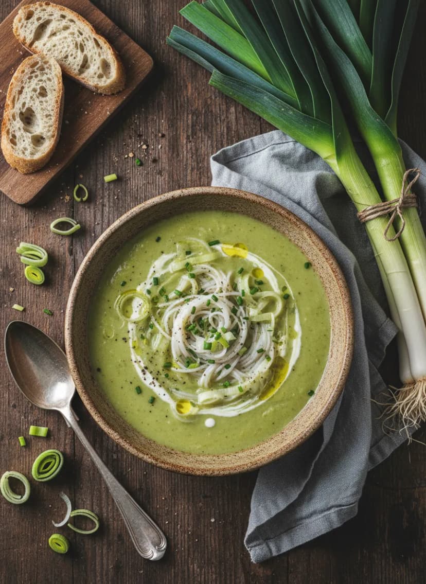 Creamy Leek and Noodle Soup