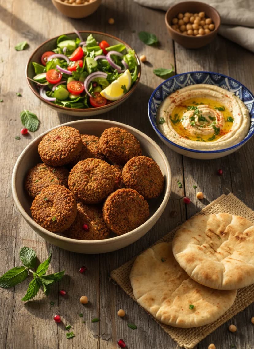 Middle Eastern Falafel Platter