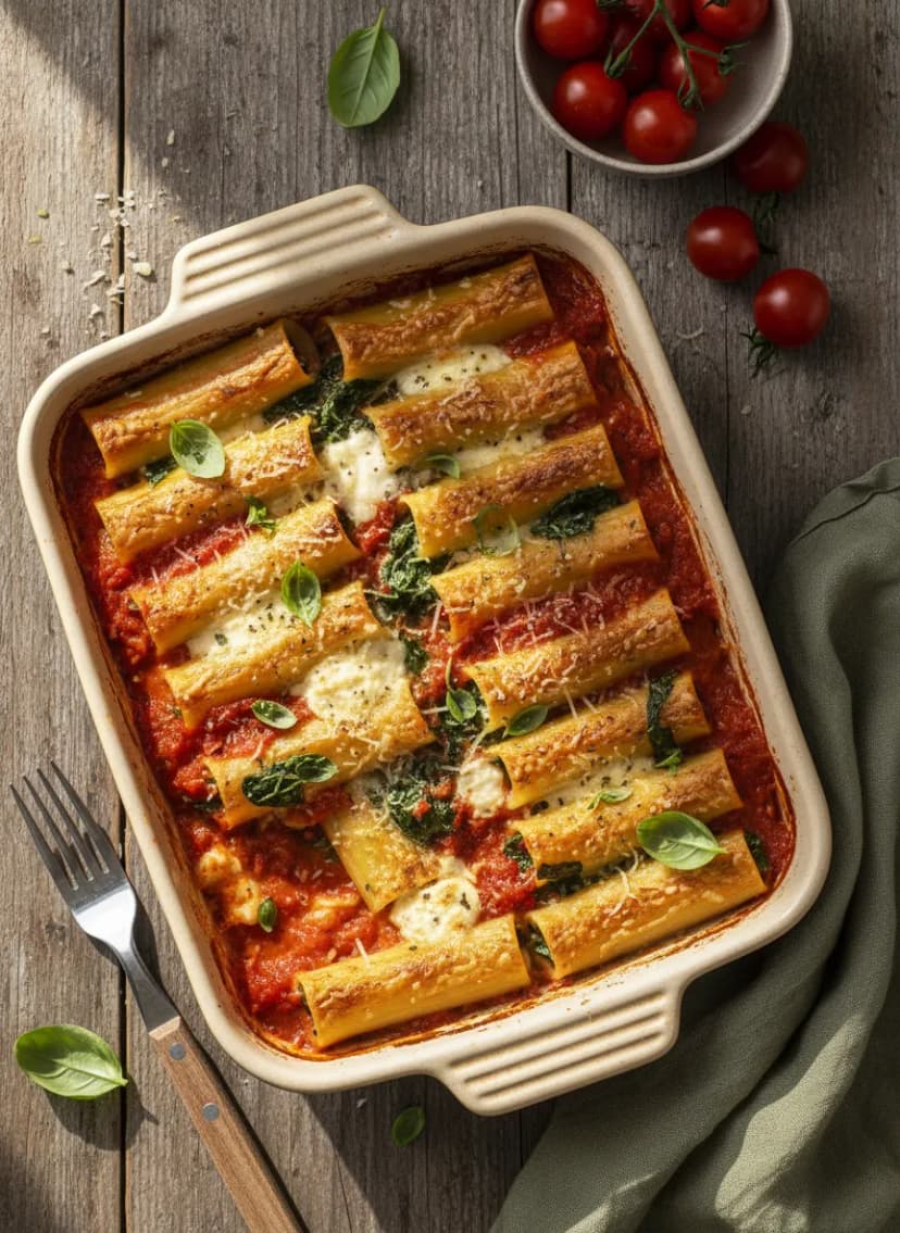 Spinach and Ricotta Cannelloni