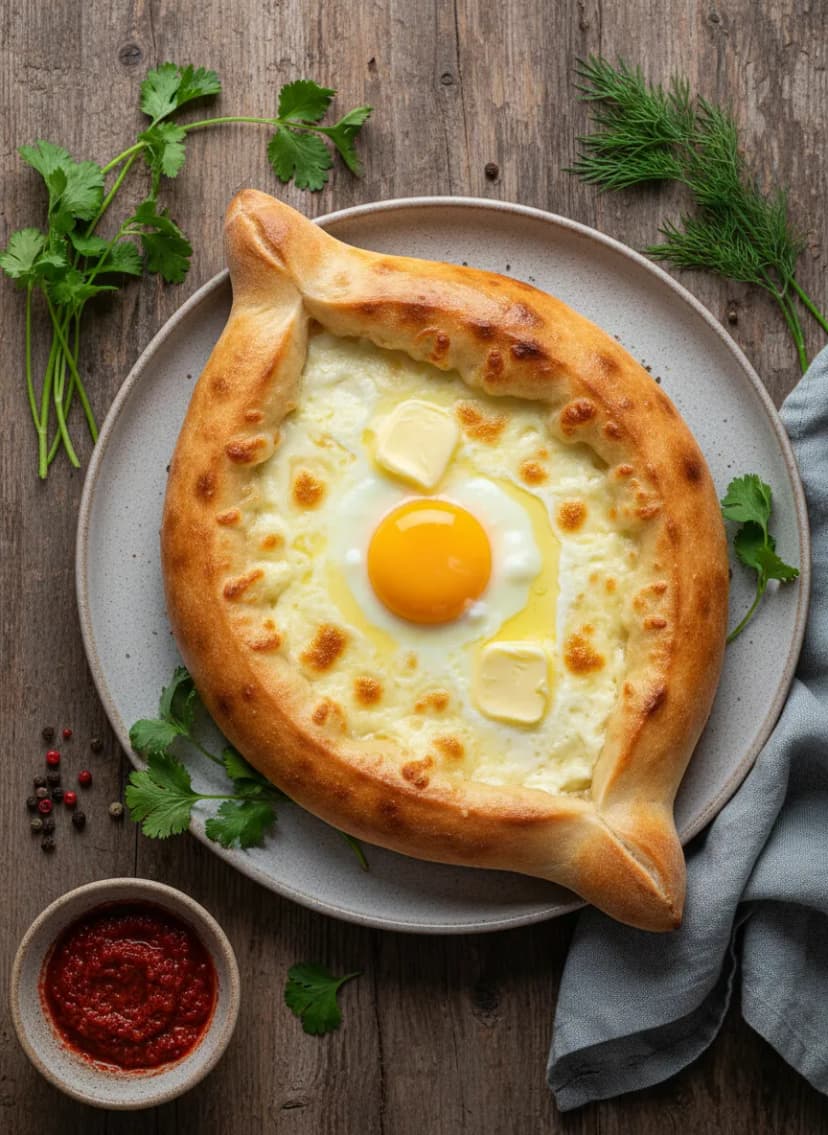 Georgian Adjaruli Khachapuri