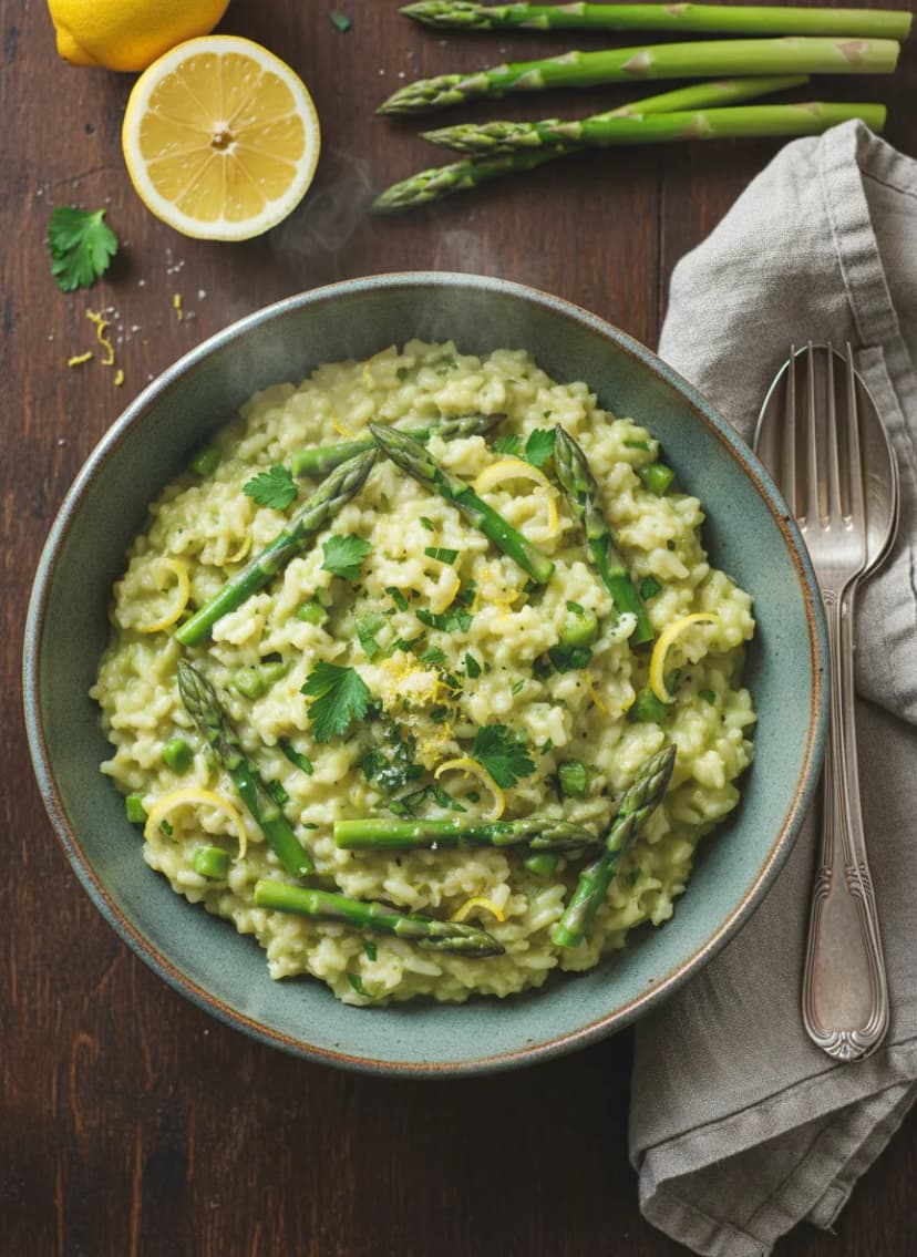 Italian Risotto with Asparagus and Lemon