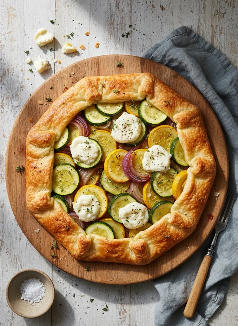 Roasted Vegetable and Goat Cheese Galette