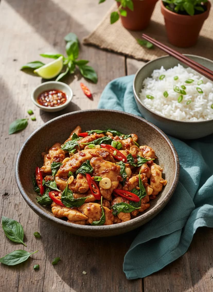 Thai Basil Chicken Stir-Fry