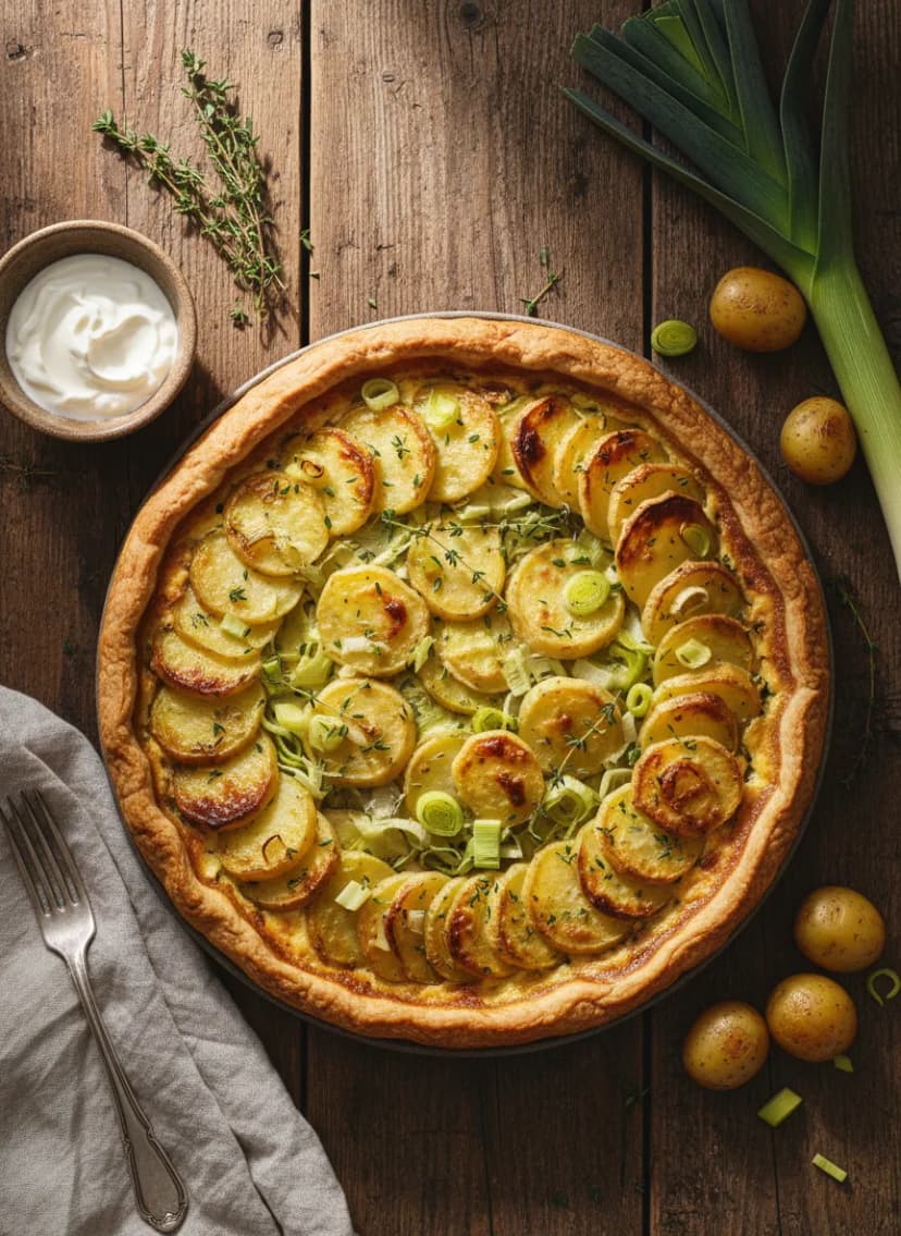 Savory Potato and Leek Tart