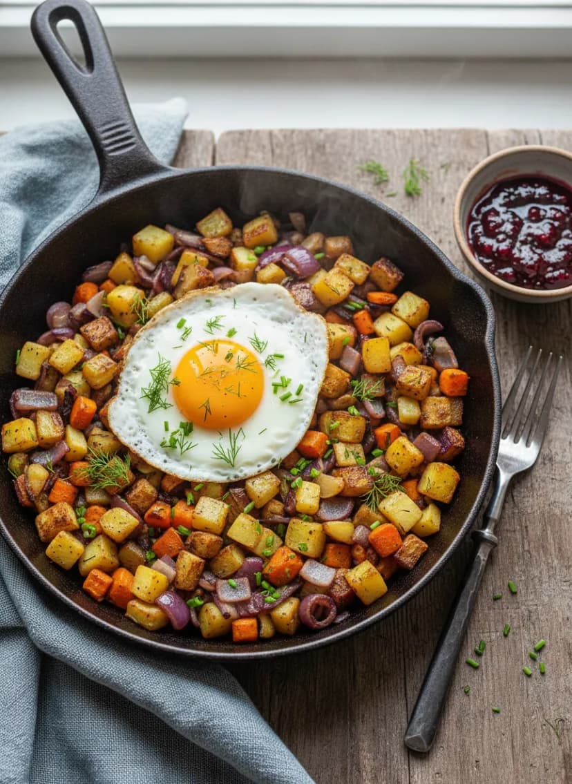 Scandinavian Root Vegetable Hash