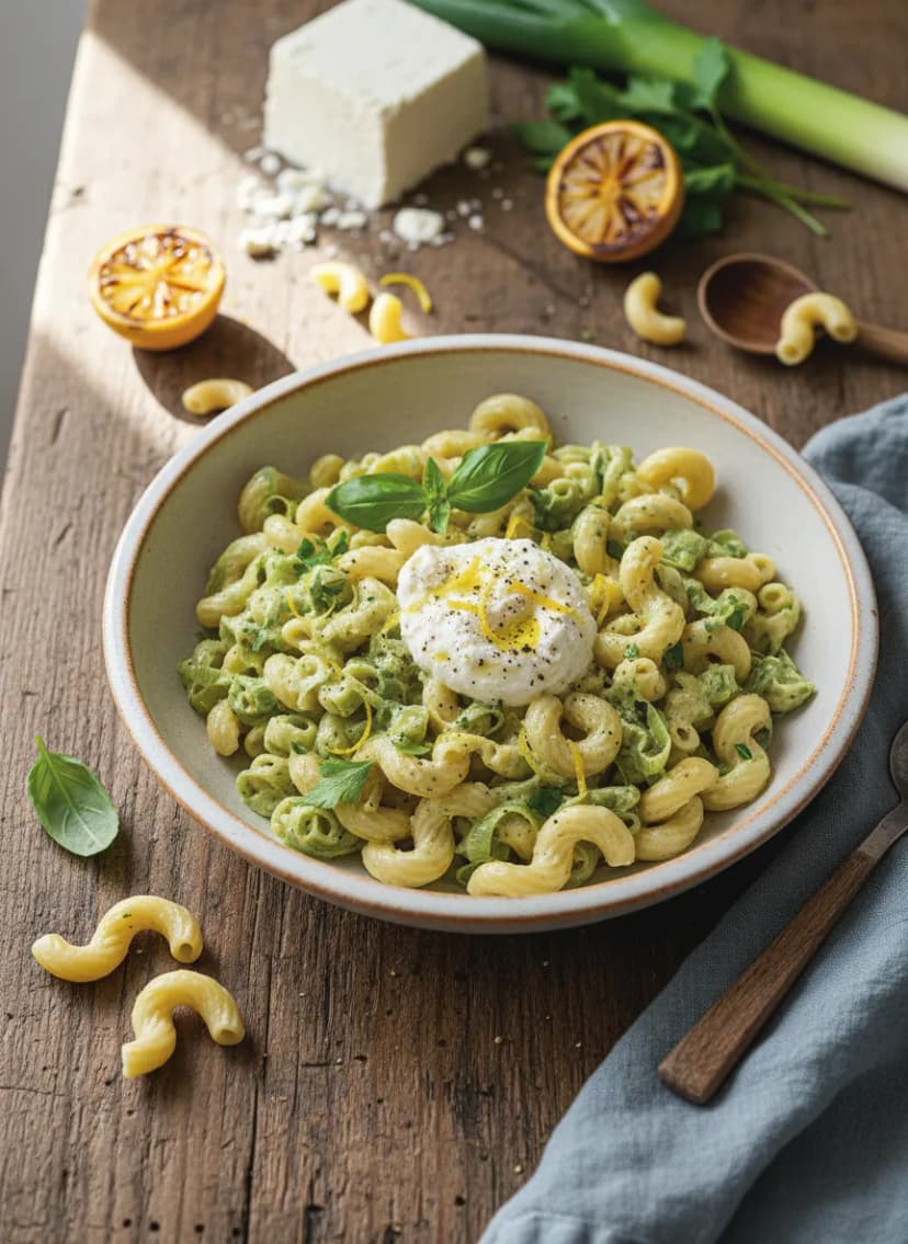 Italian-Style Leek and Ricotta Pasta