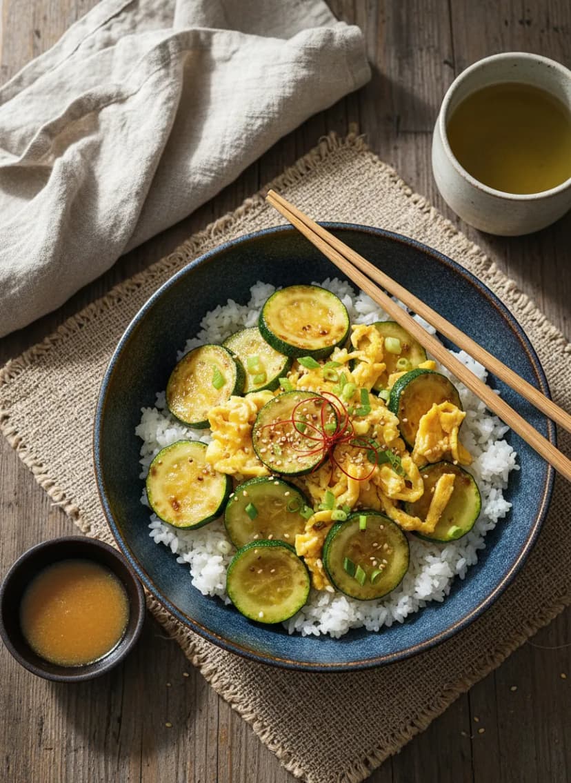 Savory Zucchini & Egg Rice Bowl